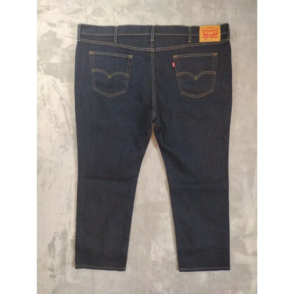 Levis 541 Jeans Mens 48x30 Athletic Fit Straight Leg Dark Wash Casual Americana